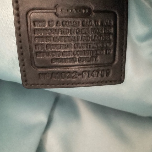 Coach Signature Collection Logo Fabric and Leather Hobo Handbag - Picture 10 of 12